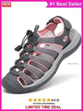 Dannto Women's Closed-Toe Sport Hiking Sandals Water Shoes